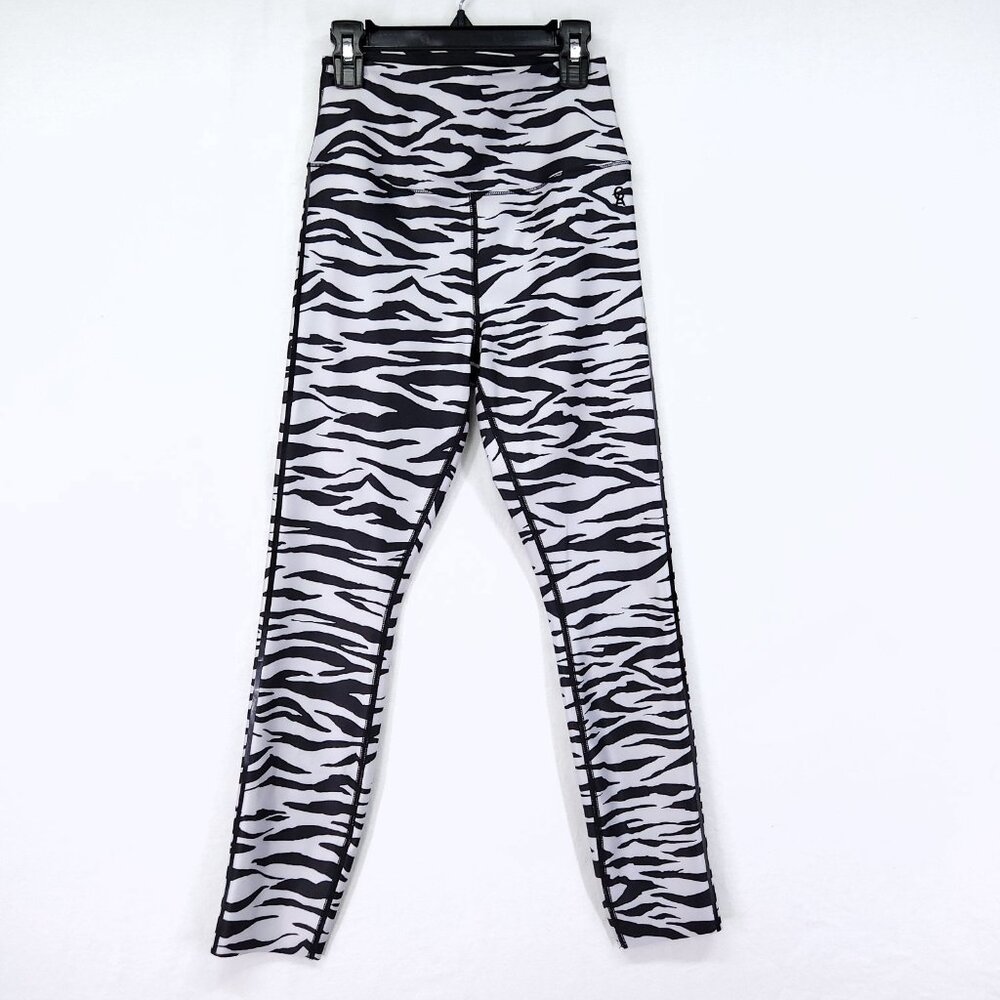 Good American The Core Power Leggings Size 1 Zabra Animal Print Compression
